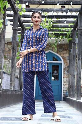 Premium Cotton Co-Ord Set Catalogue 7-Blue-2 Premium Cotton Co-Ord Set Catalogue 7-Blue-2