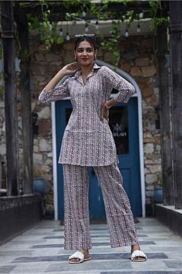 Premium Cotton Co-Ord Set Catalogue 7-Grey-1 Premium Cotton Co-Ord Set Catalogue 7-Grey-1