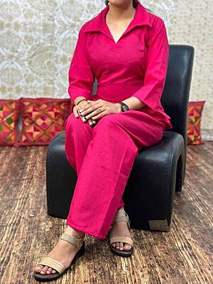 Premium Cotton Co-Ord Set Catalogue 9-Magenta Premium Cotton Co-Ord Set Catalogue 9-Magenta