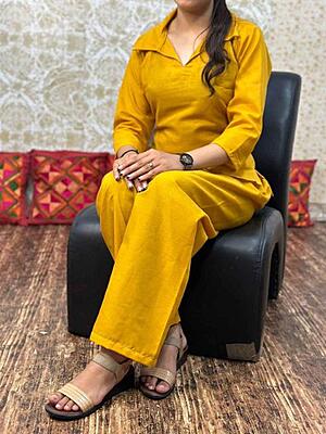 Premium Cotton Co-Ord Set Catalogue 9-Mustard Premium Cotton Co-Ord Set Catalogue 9-Mustard