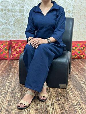 Premium Cotton Co-Ord Set Catalogue 9-NavyBlue Premium Cotton Co-Ord Set Catalogue 9-NavyBlue