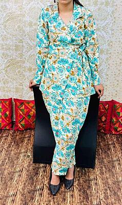 Premium Cotton Three Piece Co-Ord Set Catalogue 2-SeaGreen-1 Premium Cotton Three Piece Co-Ord Set Catalogue 2-SeaGreen-1