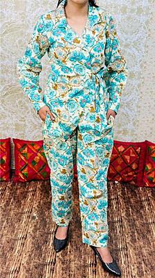 Premium Cotton Three Piece Co-Ord Set Catalogue 2-SeaGreen-3 Premium Cotton Three Piece Co-Ord Set Catalogue 2-SeaGreen-3