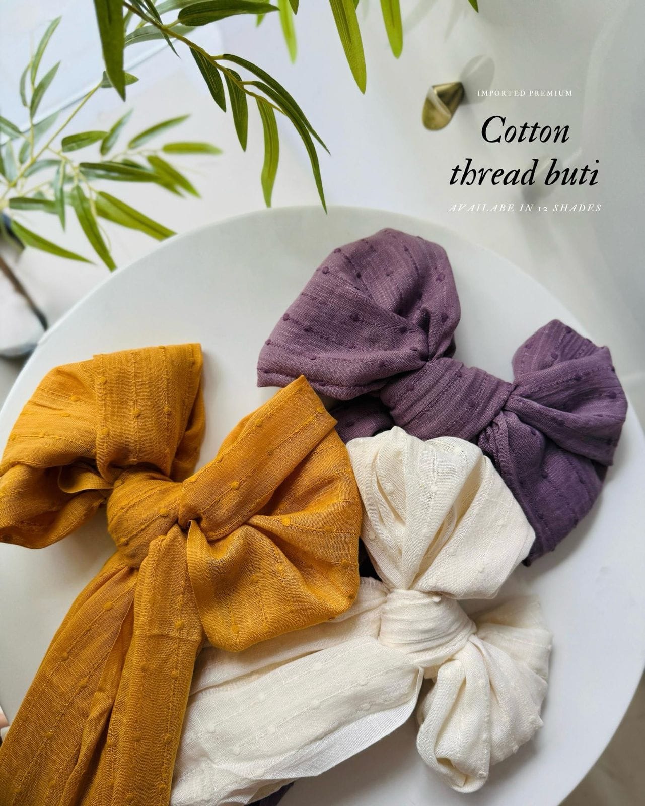 Premium Jasmine Cotton Thread Butti Hijab