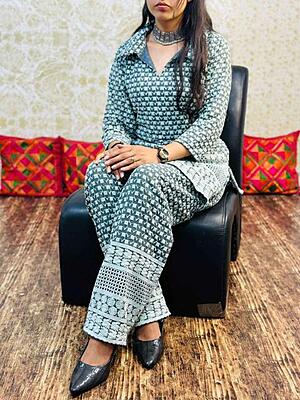 Premium Lucknowi Co-Ord Set Catalogue 1-Grey Premium Lucknowi Co-Ord Set Catalogue 1-Grey