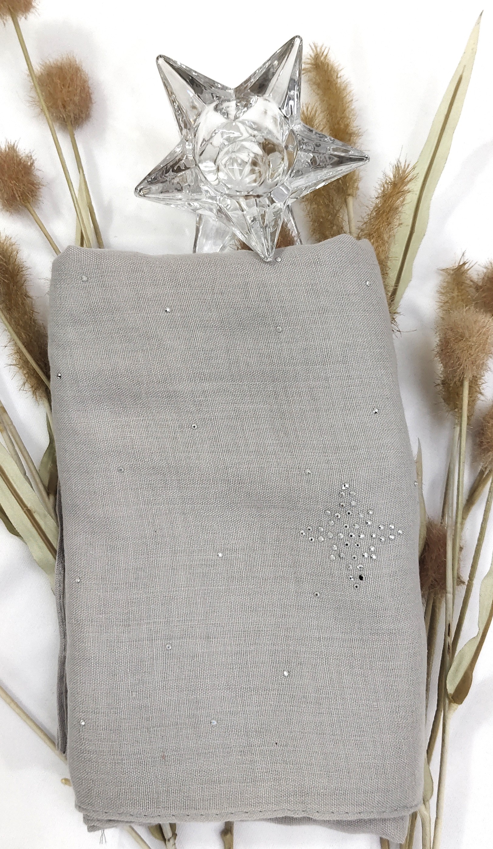 Premium Malaysian Heavy Cotton With Full Crystal Stone Hijab