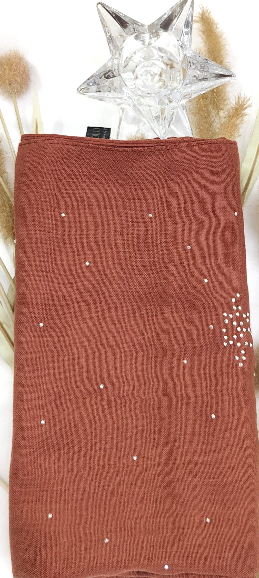 Premium Malaysian Heavy Cotton With Full Crystal Stone Hijab