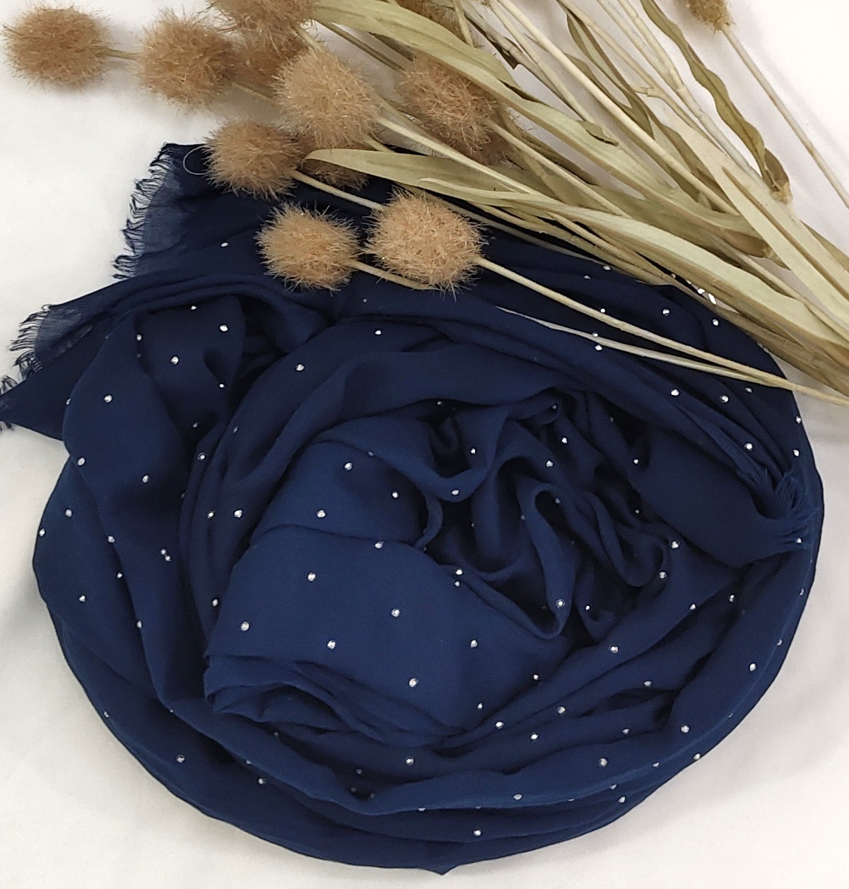 Premium Malaysian Soft Cotton With Crystal Stone Hijab