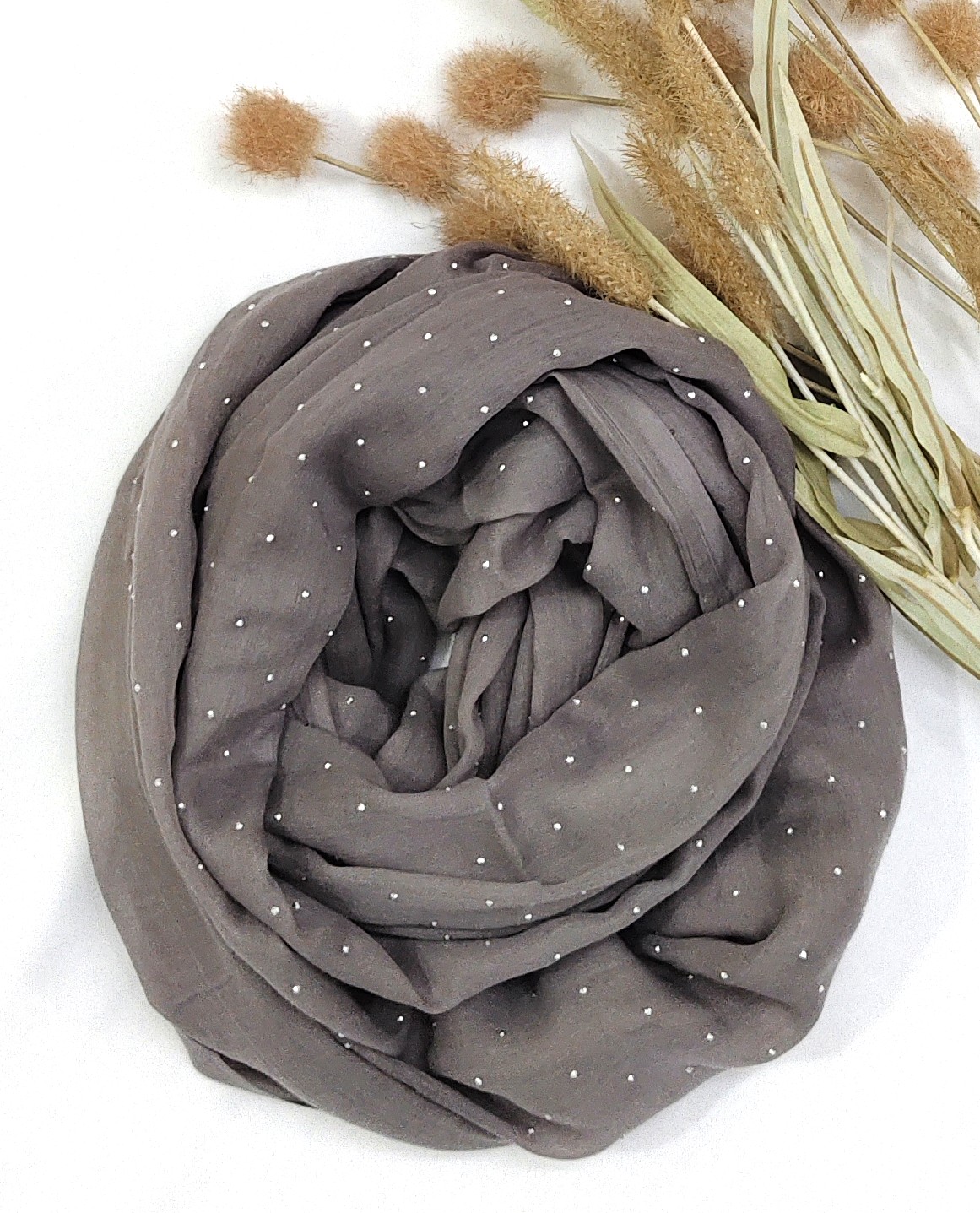 Premium Malaysian Soft Cotton With Crystal Stone Hijab