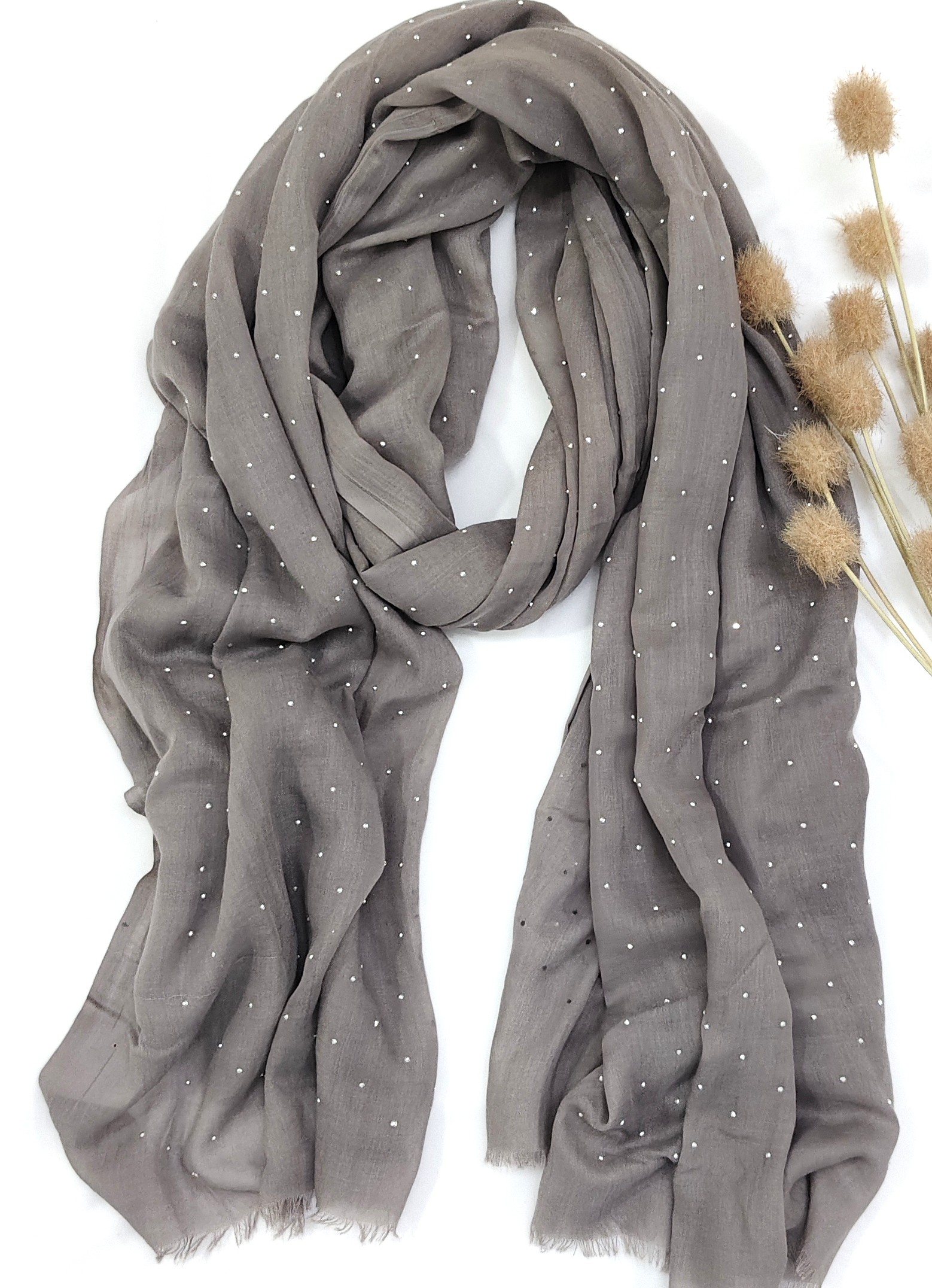 Premium Malaysian Soft Cotton With Crystal Stone Hijab