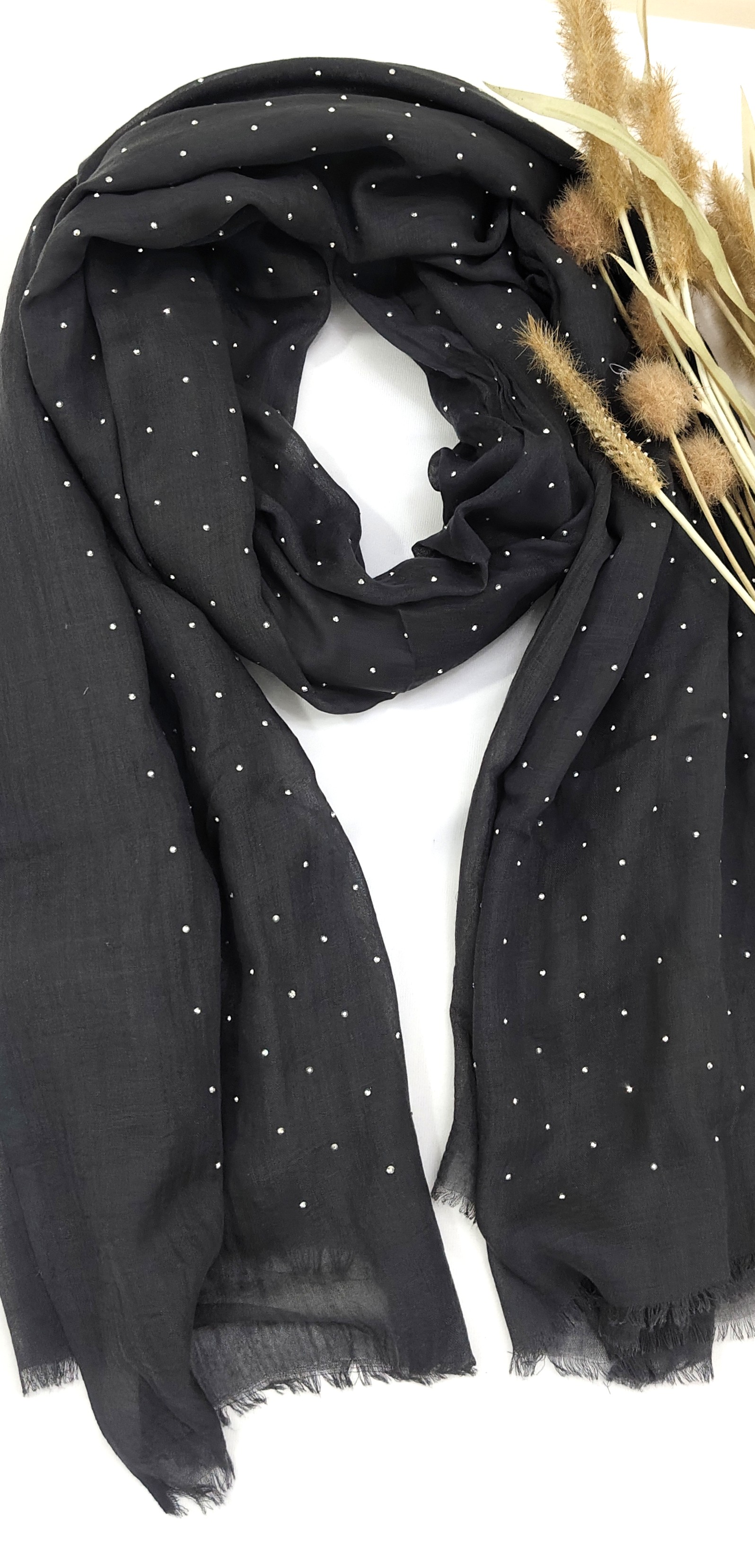 Premium Malaysian Soft Cotton With Crystal Stone Hijab