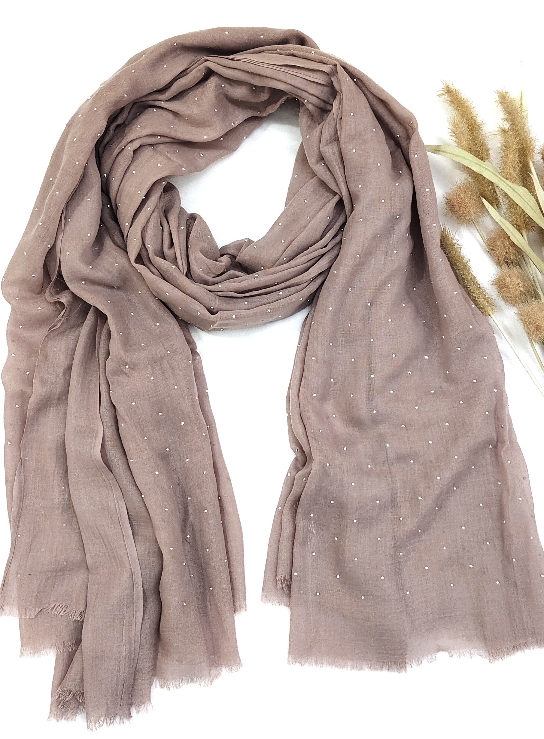 Premium Malaysian Soft Cotton With Crystal Stone Hijab