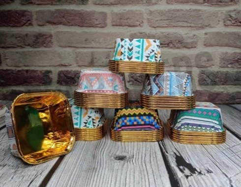 Premium Printed Square Cup(Pack of 50)