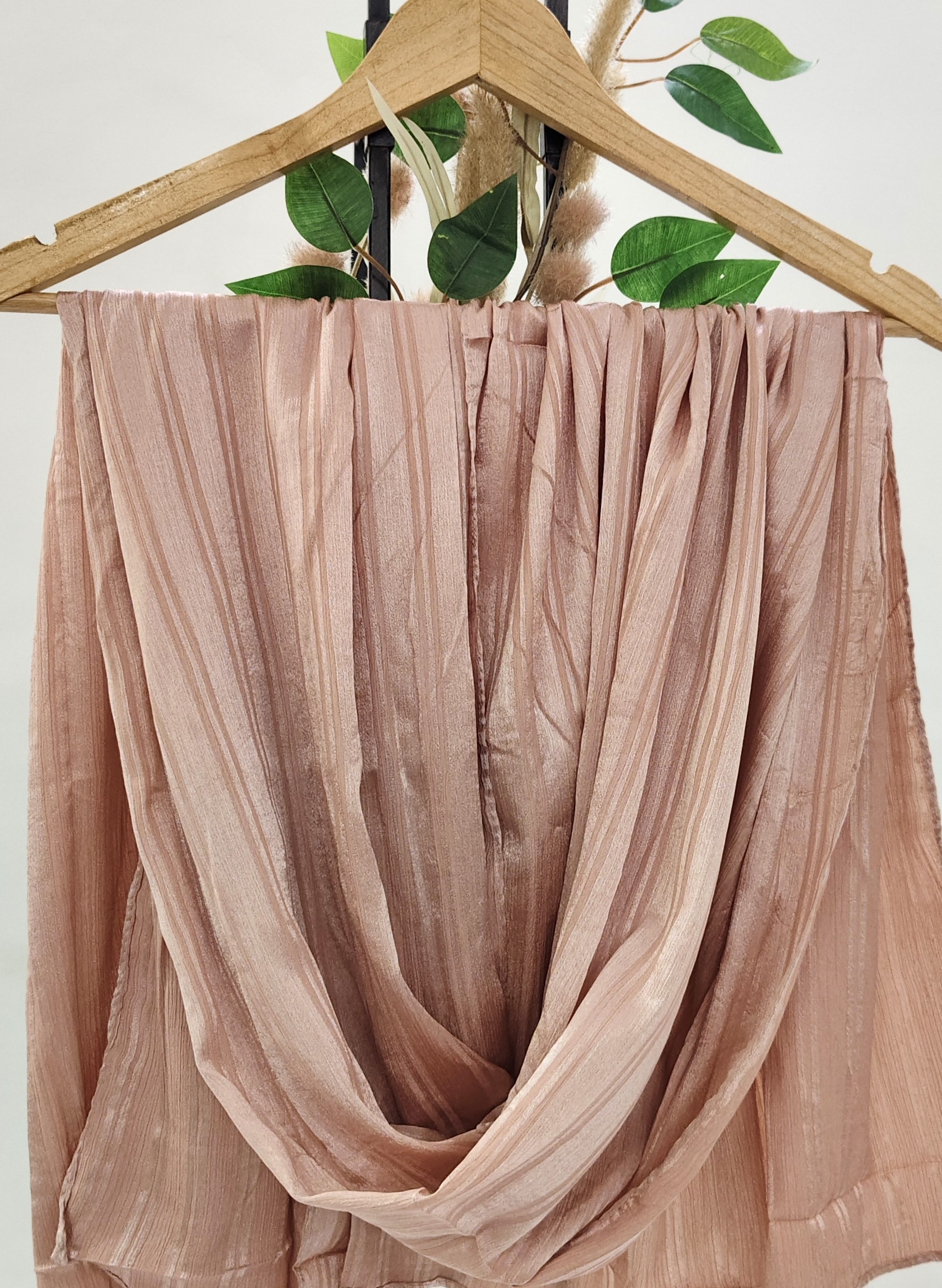 Premium Turkish Self Stripped Muna Satin Hijab