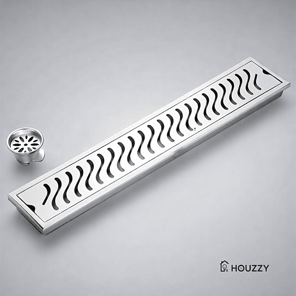 Wave Shower Drain Channel