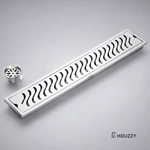 Wave Shower Drain Channel