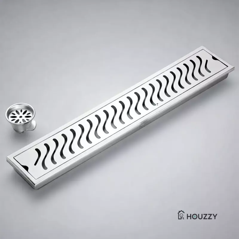Wave Shower Drain Channel