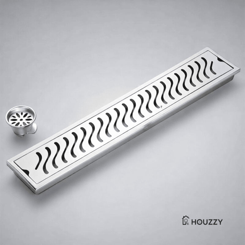 Wave Shower Drain Channel
