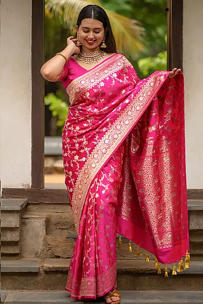 Barbie Pink Saree
