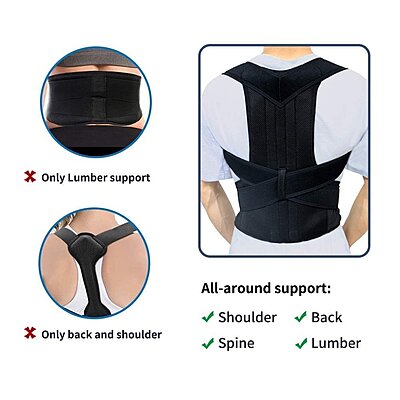 Heavy Back Support Posture Belt for Pain Relief Pack of 1 Heavy Back Support Posture Belt for Pain Relief Pack of 1
