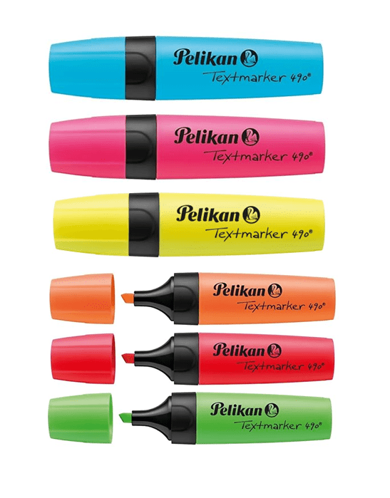 Pelikan Text marker 490 Fluorescent, 10pcs in cardboard box Pelikan Text marker 490 Fluorescent, 10pcs in cardboard box