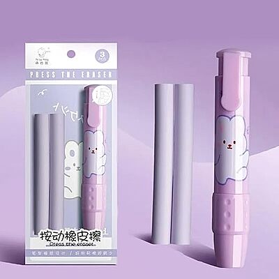 Press Pen Eraser with extra Refill