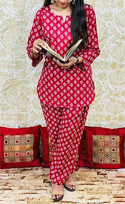 Printed Co-Ord Set Catalogue 1-Maroon