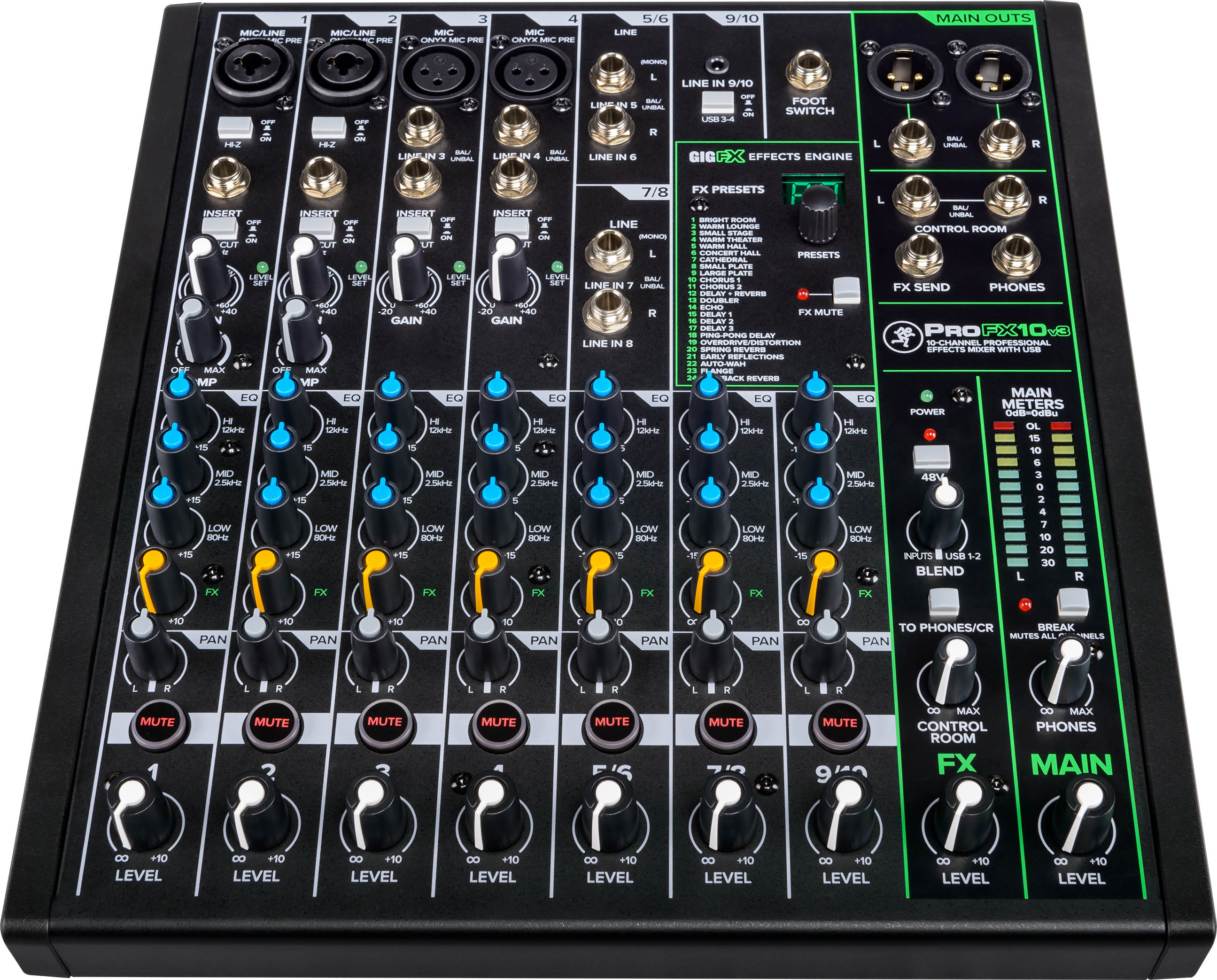 ProFX10v3 10-Channel Professional USB Mixer