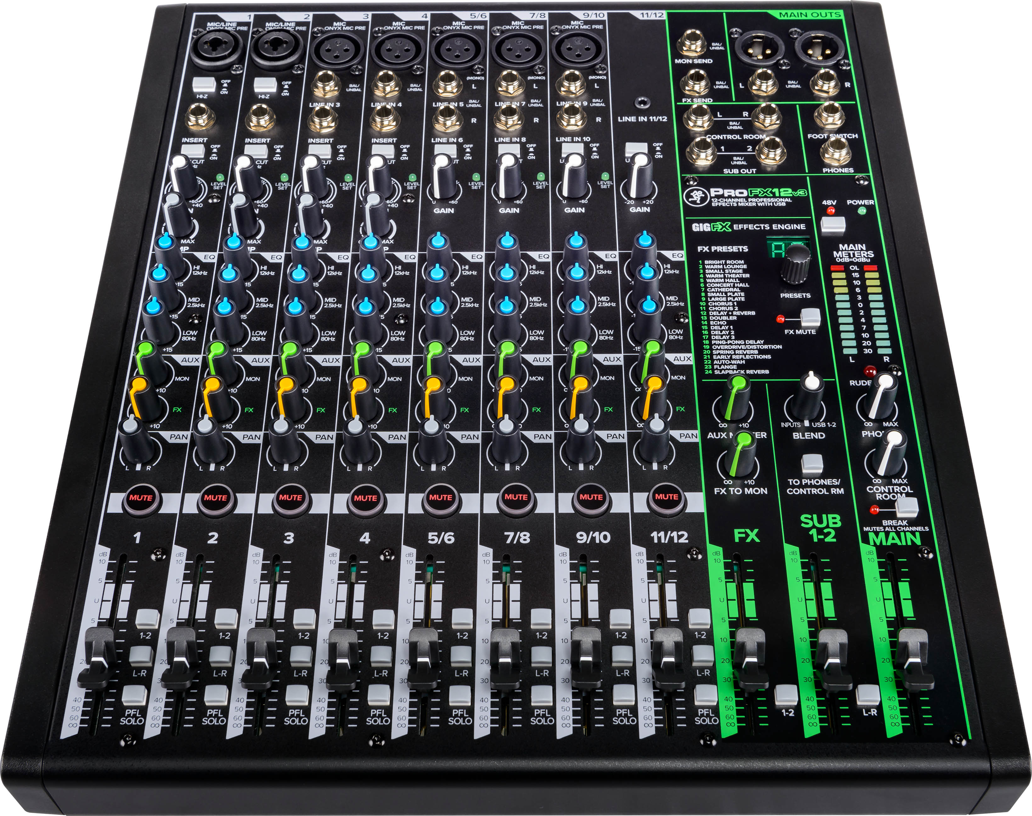 ProFX12v3 12-Channel Professional USB Mixer