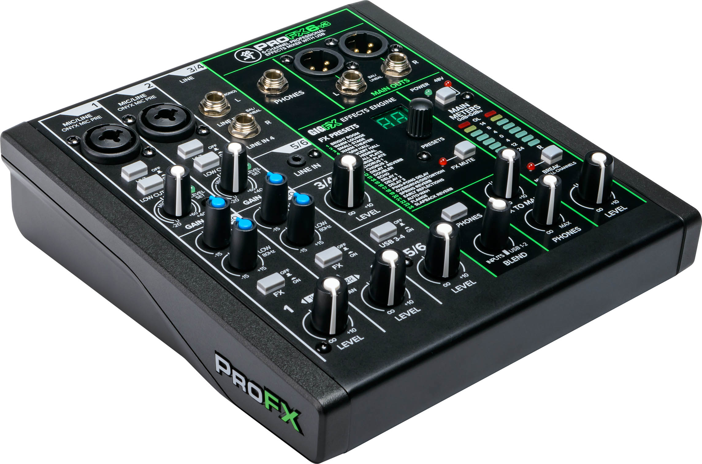 ProFX6v3 6-Channel Professional USB Mixer