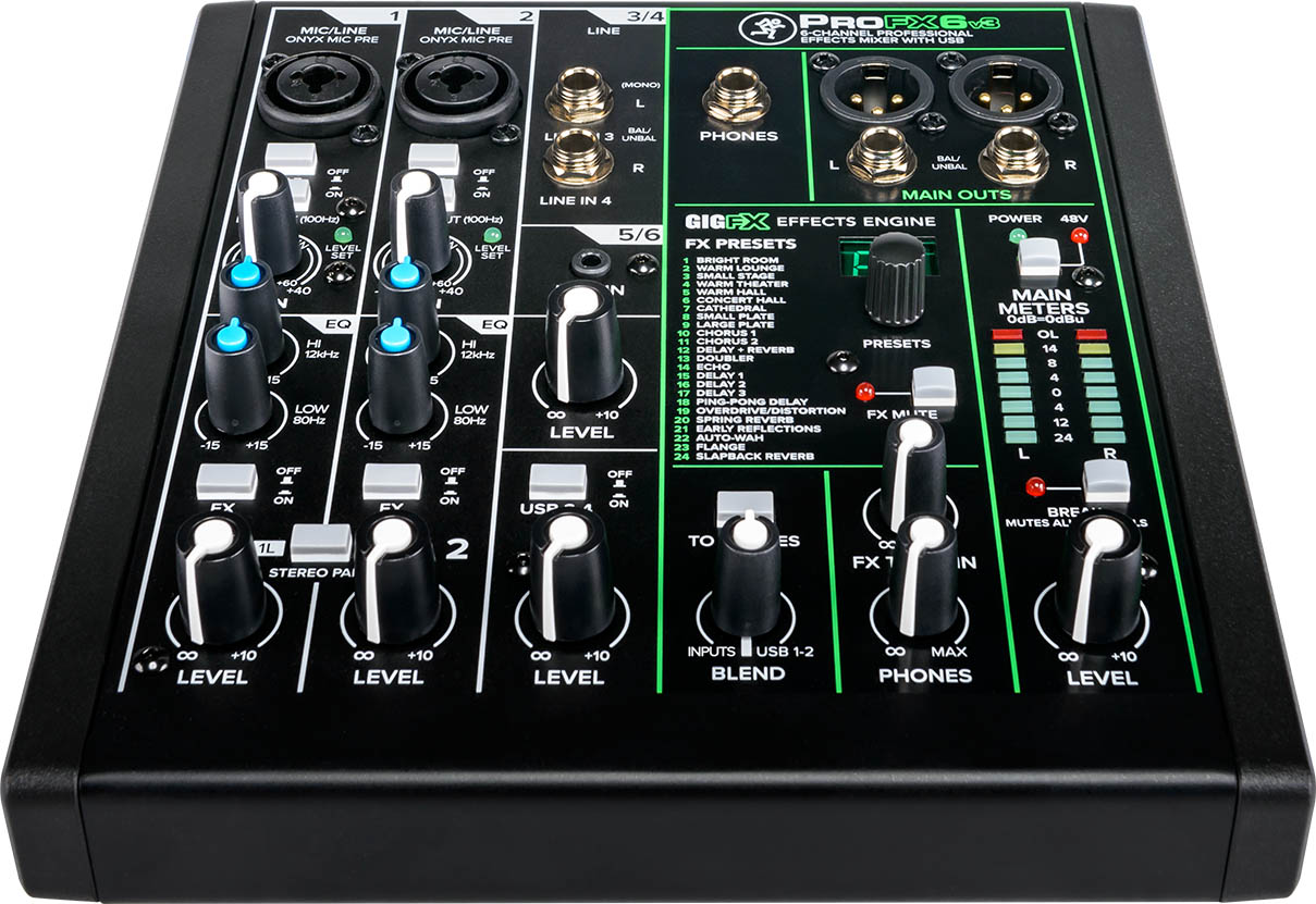 ProFX6v3 6-Channel Professional USB Mixer