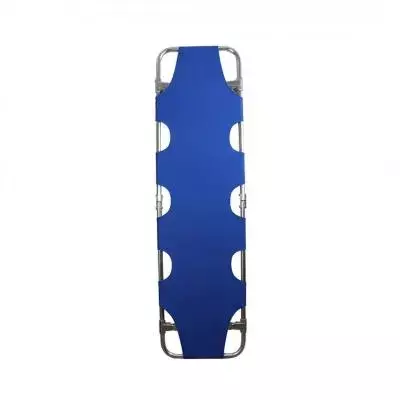 Aluminium Stretcher | Blue Colour | Wheels in the front | Handle in the end | Foldable
