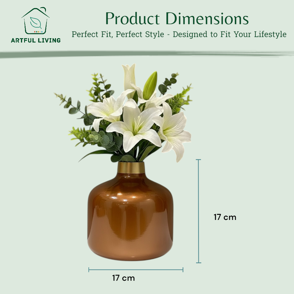 Copper Orange Vase