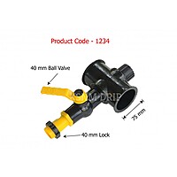 4WC Tee 75 mm / Ball Valve 40 mm / 40 mm Lock