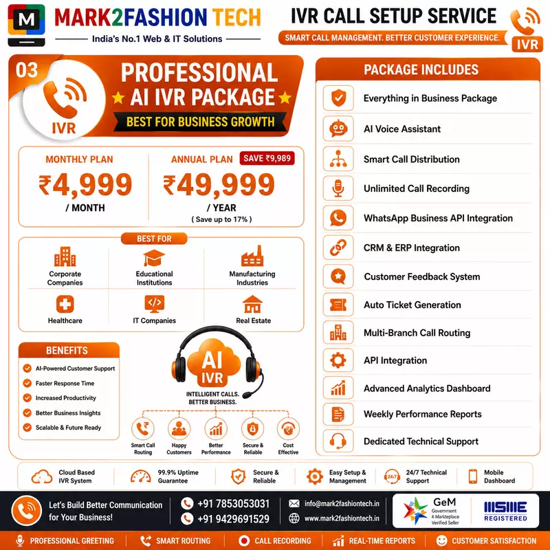 Professional AI IVR Package