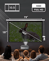 Projector Screen Motorized 16:9 – Full HD Matte White, Retractable, High-Definition for Home Theaters, Offices & Classrooms Projector Screen Motorized 16:9 – Full HD Matte White, Retractable, High-Definition for Home Theaters, Offices & Classrooms