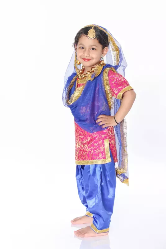 Punjabi Dance Fancy Dress Costume For Girls