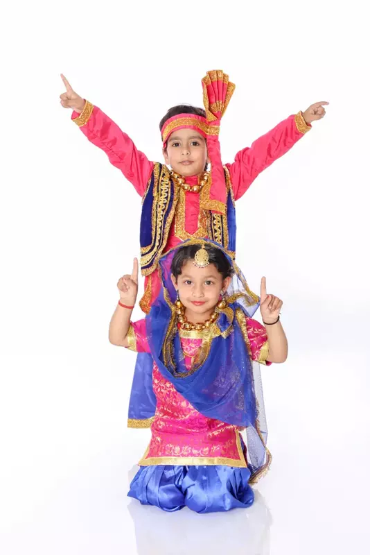 Giddha Dance Fancy Dress Costume For Kids Giddha Dance Fancy Dress Costume For Kids