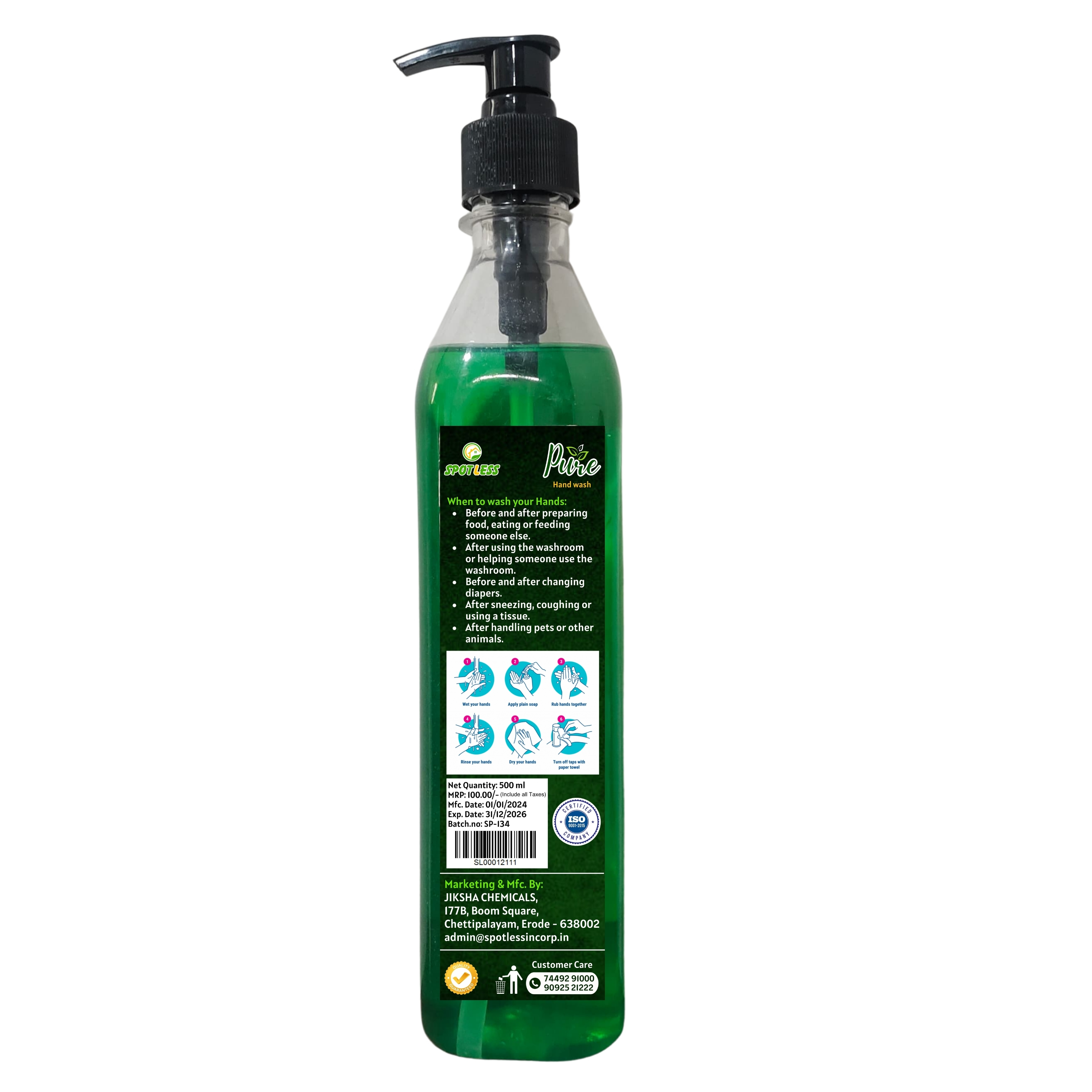 Pure Handwash – Germ Protection & Soft Hands | Refreshing Fragrance | 500ml