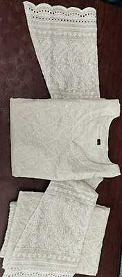 Pure Cotton Chikan Cutwork Set-2