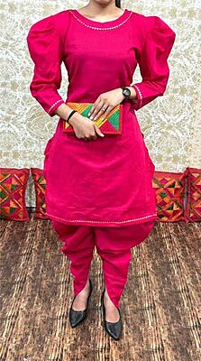 Pure Cotton Gota Patti Co-Ord Set Catalogue 2-Magenta Pure Cotton Gota Patti Co-Ord Set Catalogue 2-Magenta