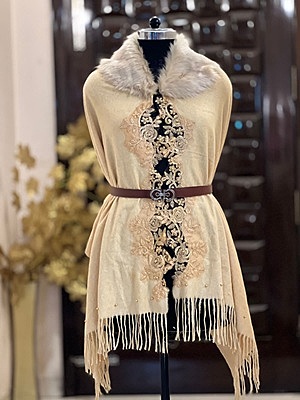 Pure Pashmina Stole - Beige