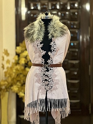 Pure Pashmina Stole - OffWhite