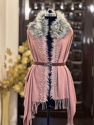 Pure Pashmina Stole - Peach