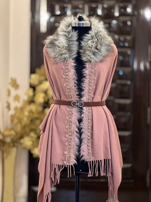 Pure Pashmina Stole - Peach