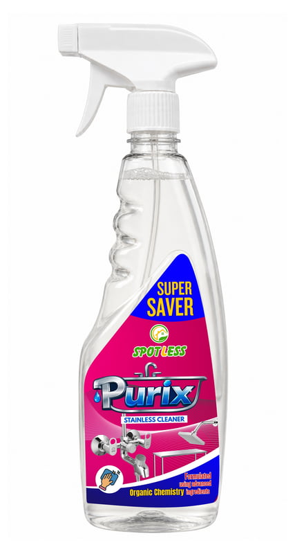 PURIX SS Cleaner | Stainless Steel Cleaner & Polish | Removes Stains, Grease & Water Marks | For Kitchen Utensils, Sinks & Stainless Steel Surfaces