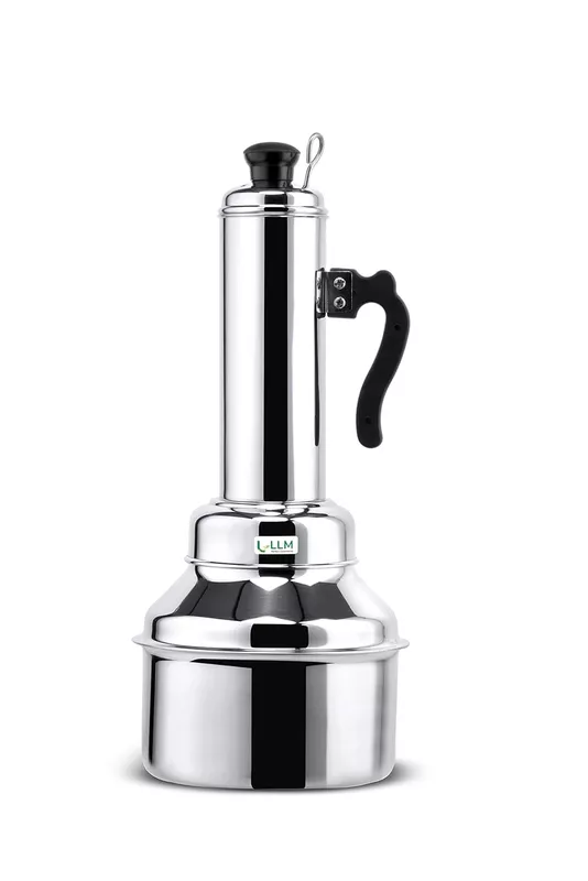 LLM Stainless Steel Puttu Maker with Steamer, 1.5 Litre, Traditional Kitchen Cookware,