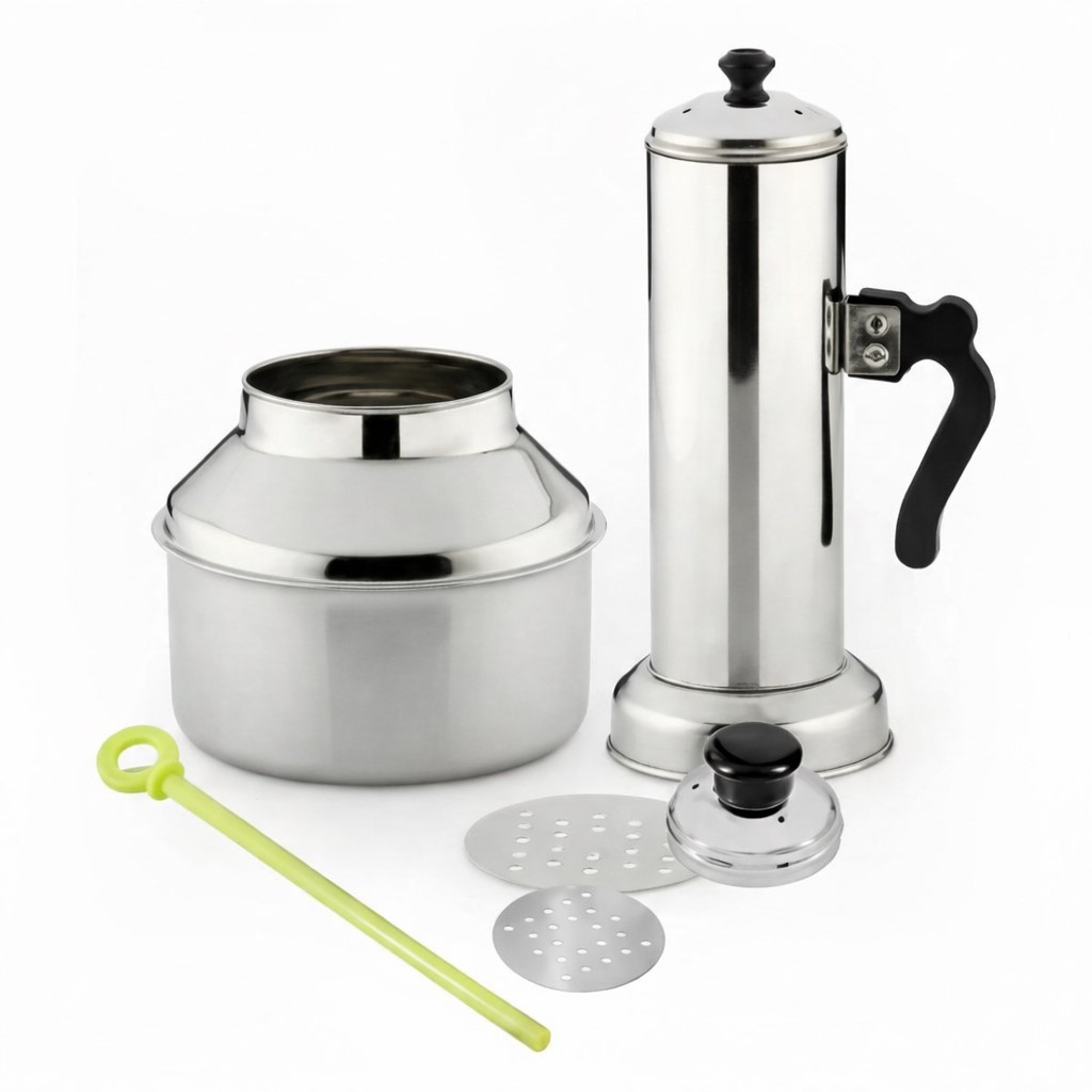 Avatar Stainless Steel Puttu Maker with Steamer, Traditional Kerala Puttu Kudam