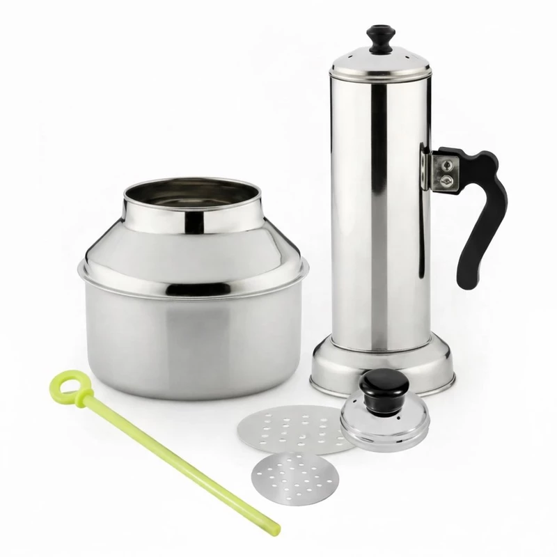 Avatar Stainless Steel Puttu Maker with Steamer, Traditional Kerala Puttu Kudam
