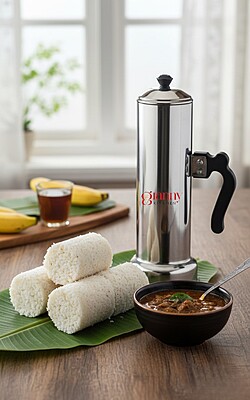 Granny Kitchen Stainless Steel Puttu Maker, Traditional Kerala Puttu Kudam